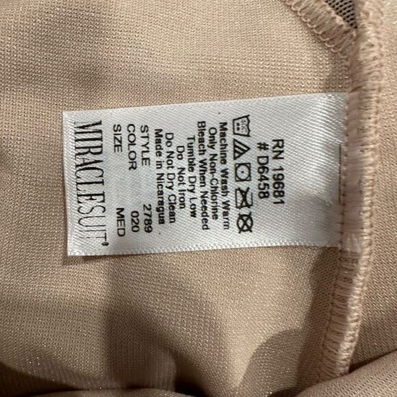 Miraclesuit extra firm tummy control sheer trim thigh slimmer shape wear nude - Picture 4 of 5